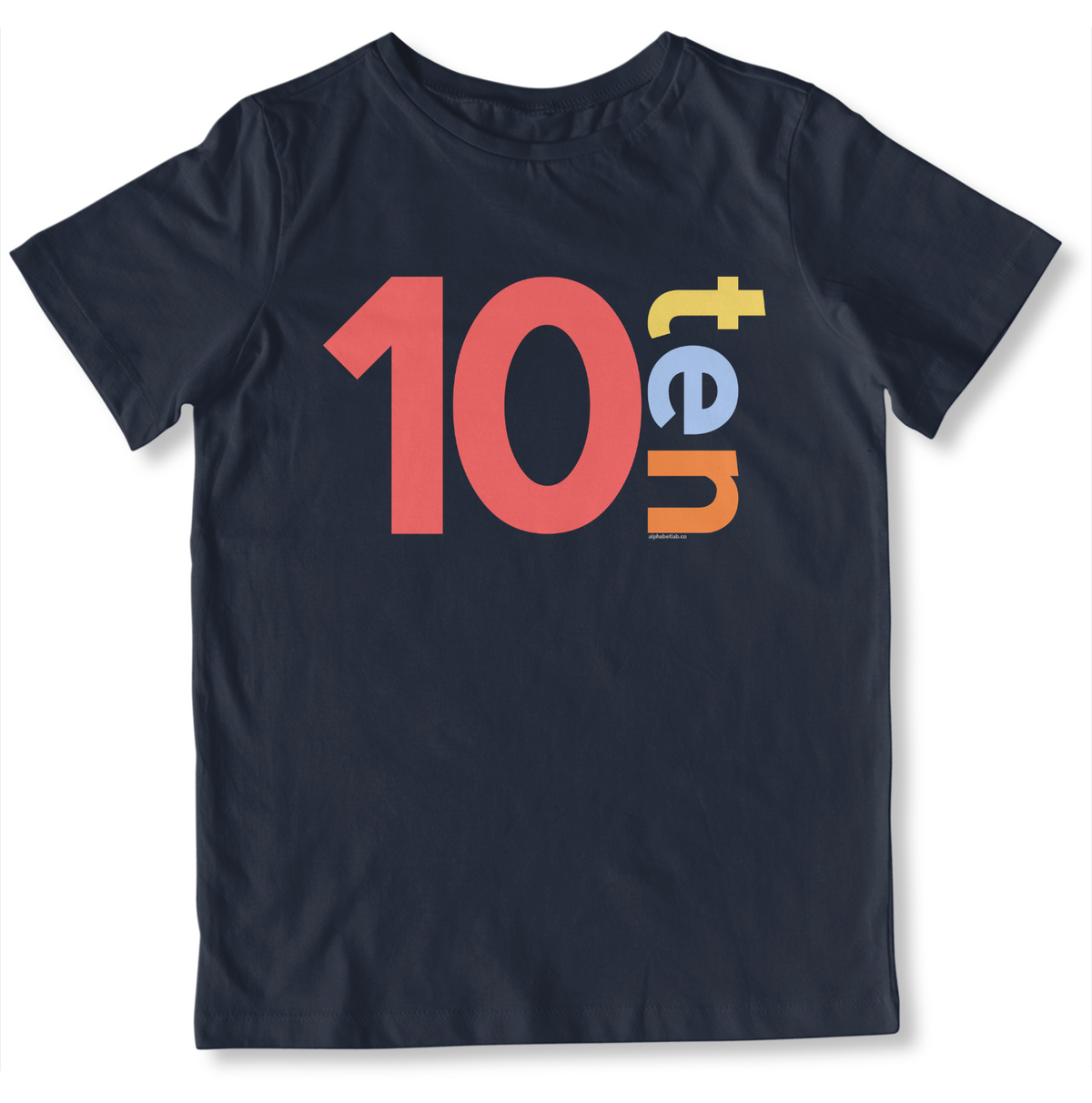 Boys 10th Birthday Shirt Ten - Number