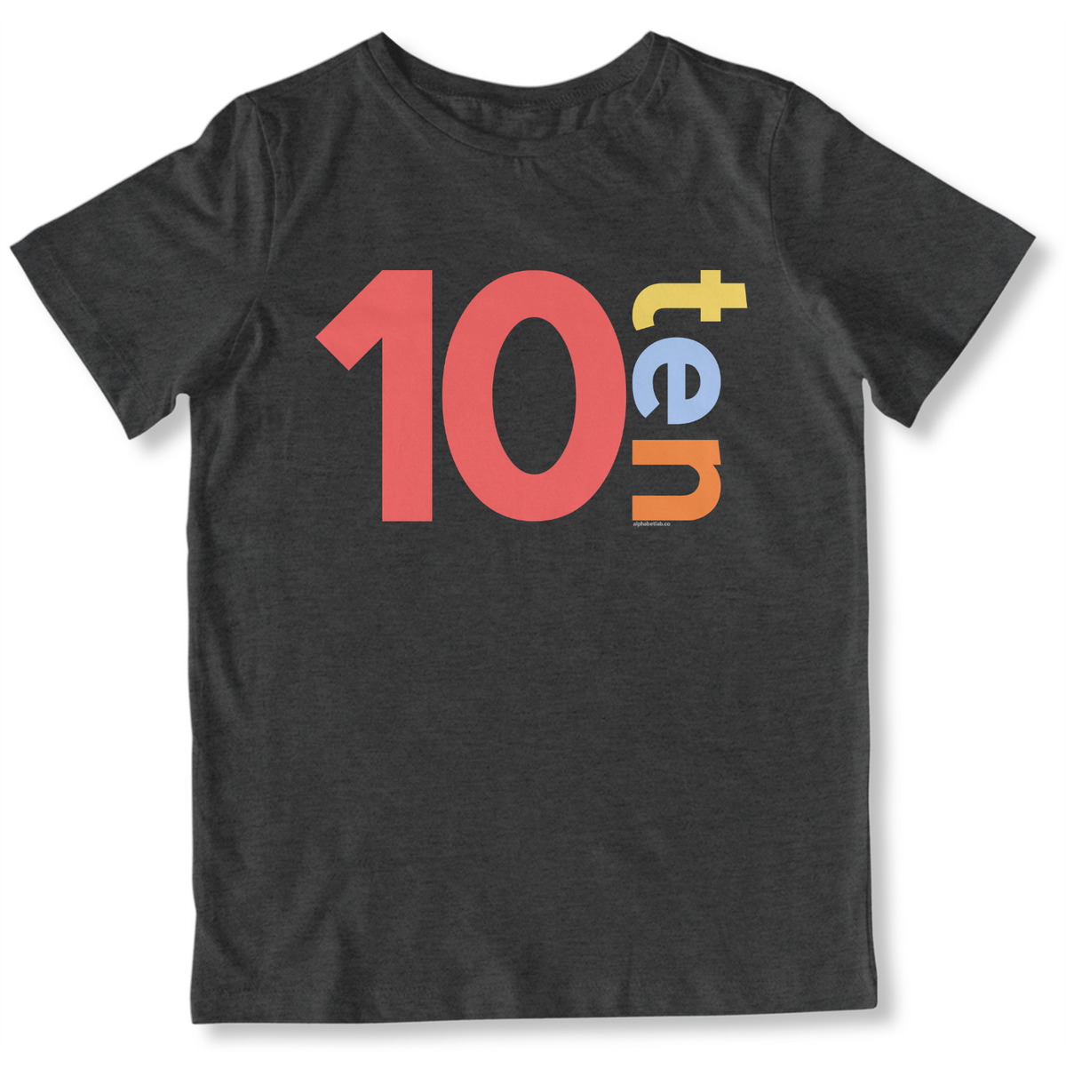 Boys 10th Birthday Shirt Ten - Number