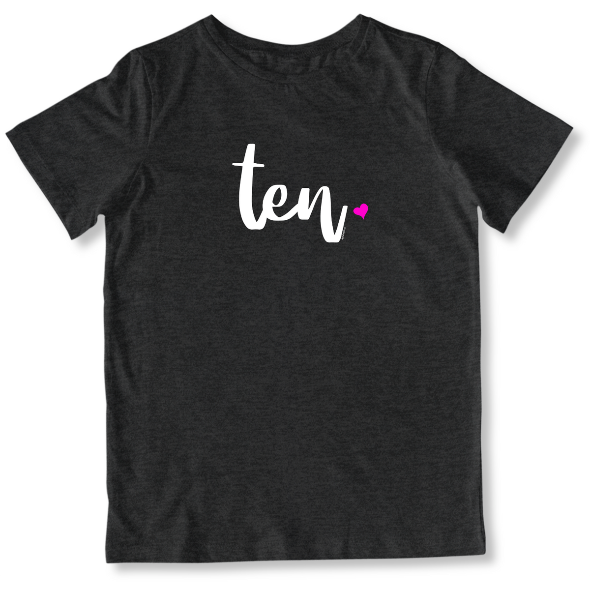 Girls 10th Birthday Shirt Ten - Script