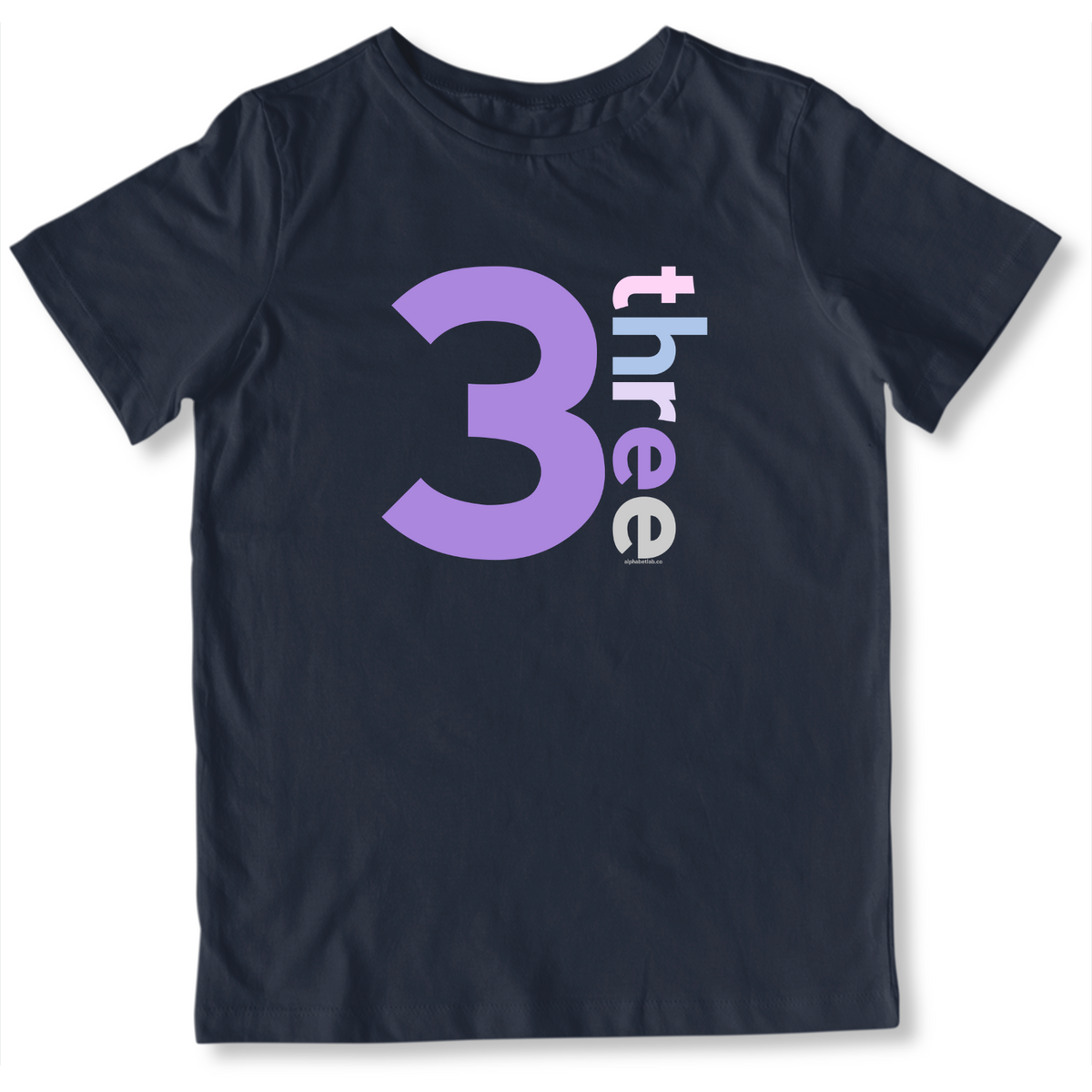 Girls 3rd Birthday Shirt Three - Number