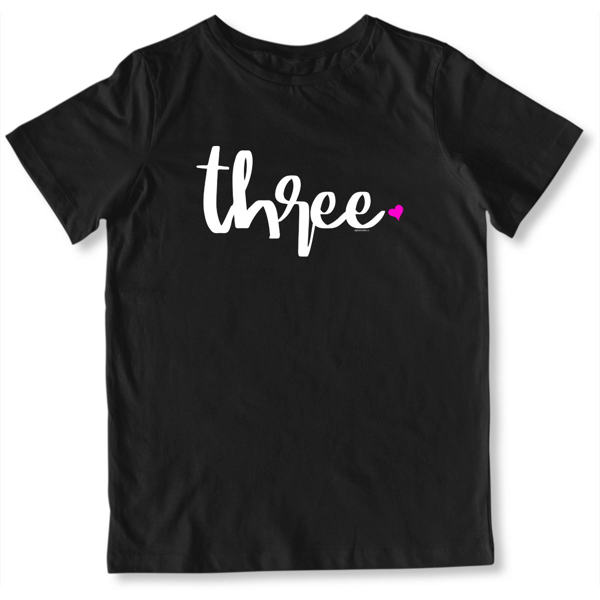 Girls 3rd Birthday Shirt Three - Script