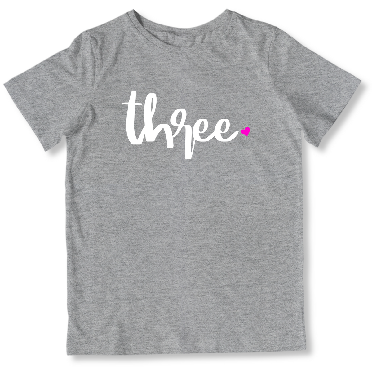 Girls 3rd Birthday Shirt Three - Script