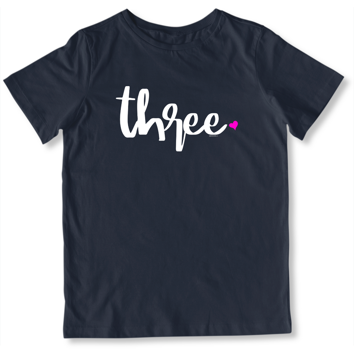 Girls 3rd Birthday Shirt Three - Script