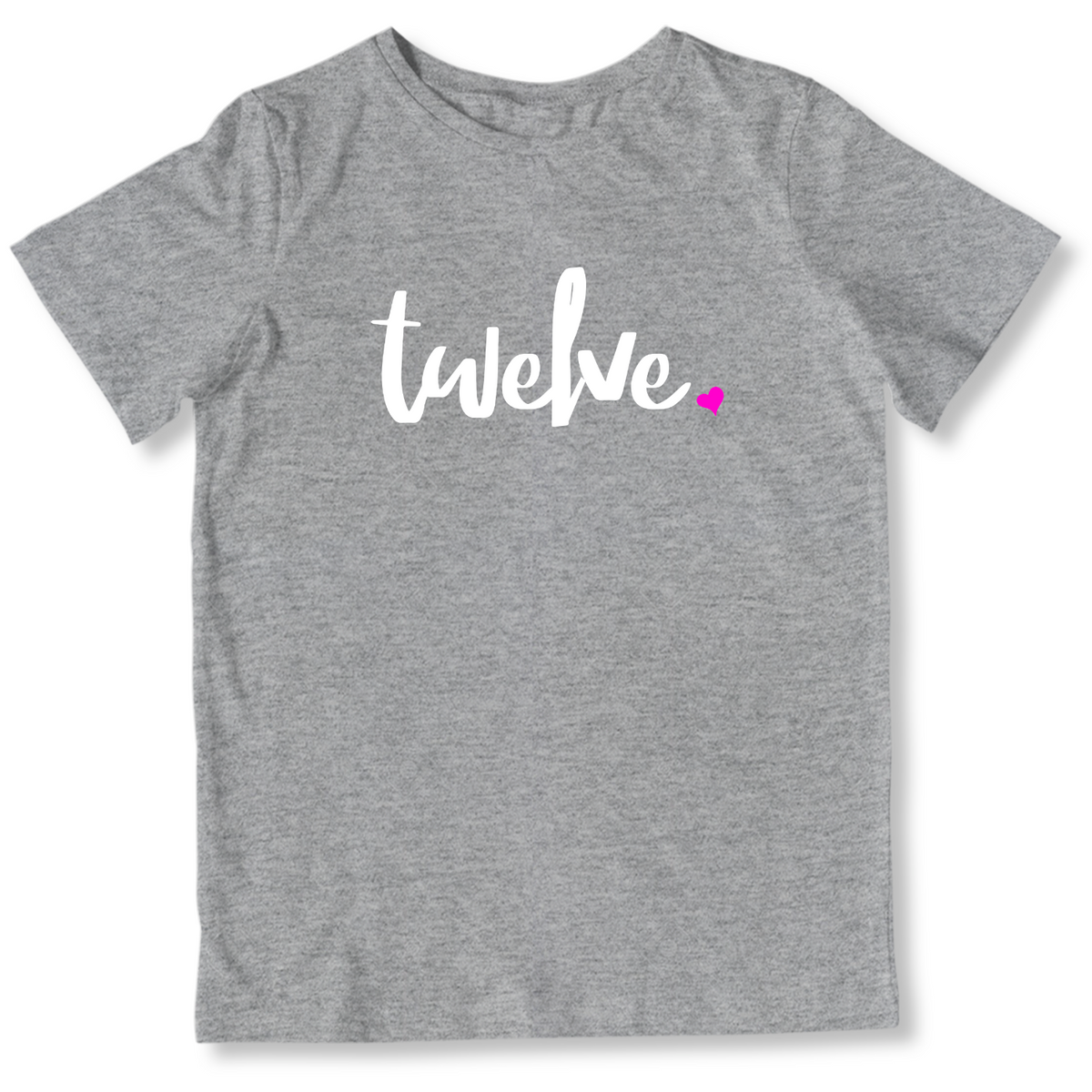 Girls 12th Birthday Shirt Twelve - Script