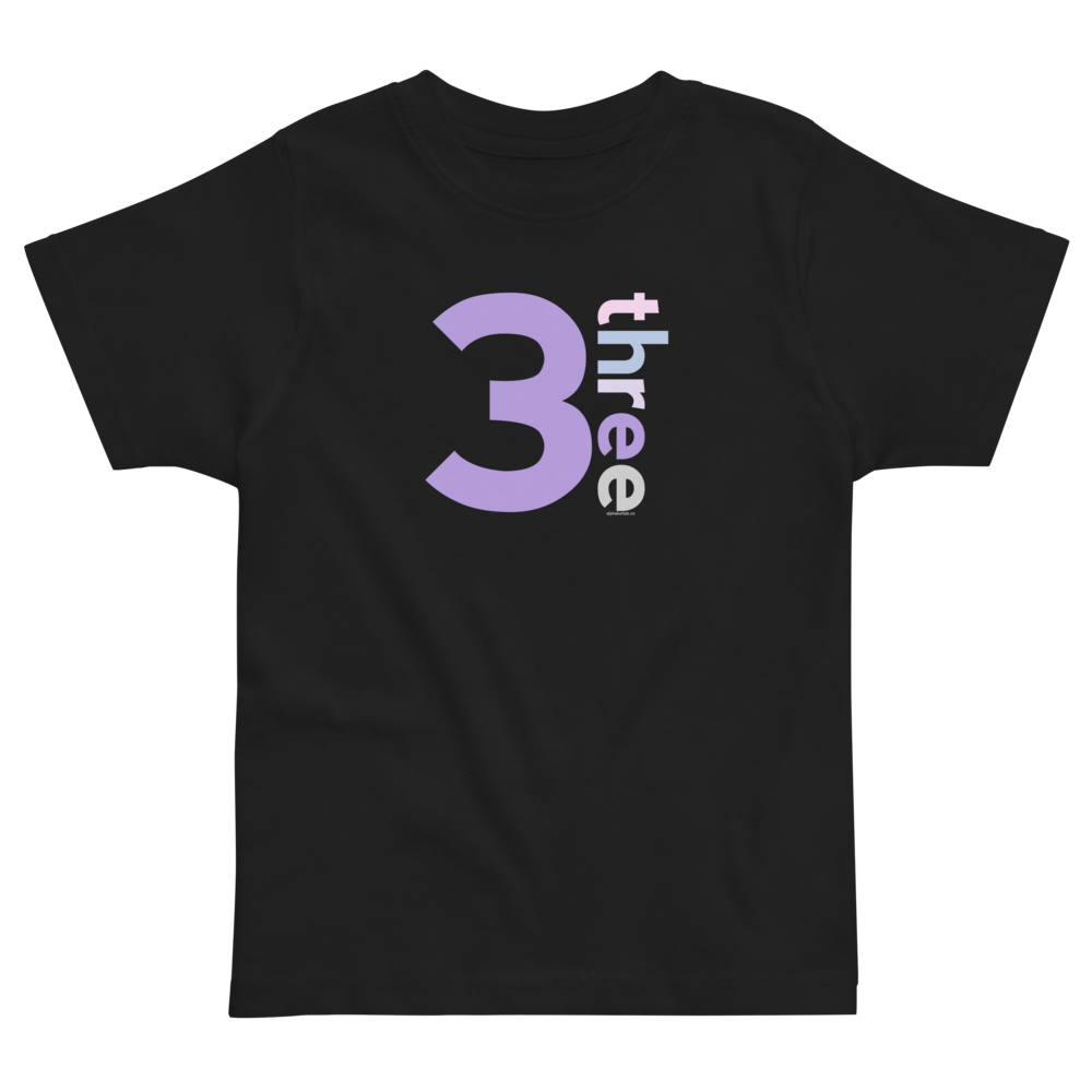 Girls 3rd Birthday Shirt Three - Number
