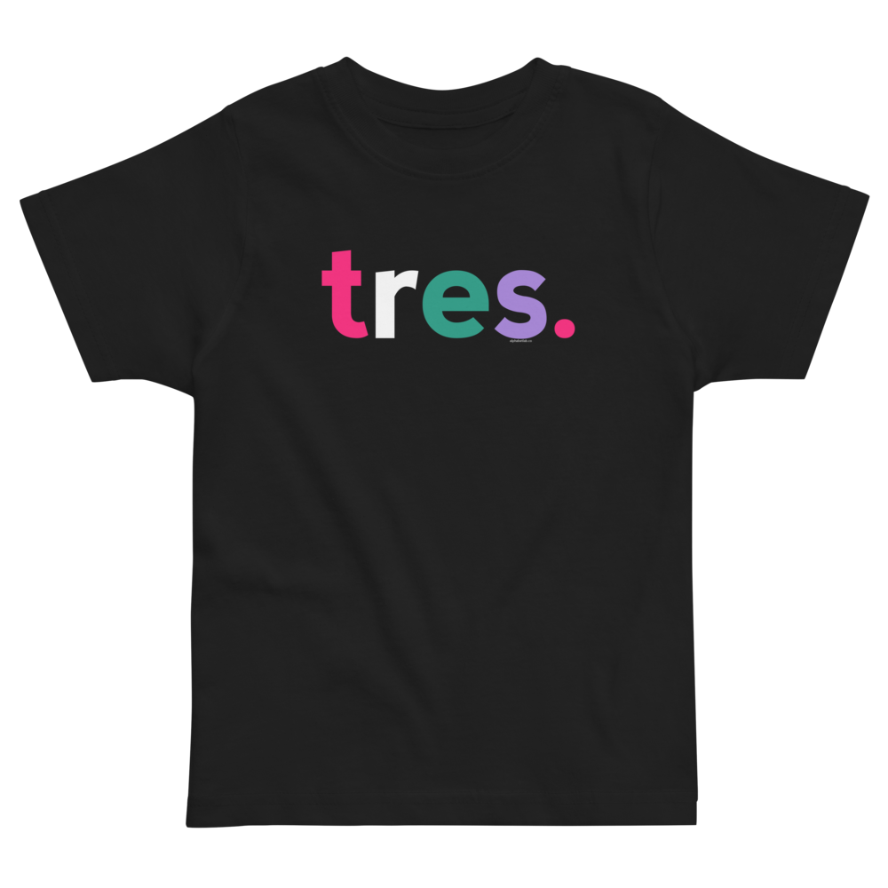 Girls 3rd Birthday Shirt Tres Spanish – Alternate