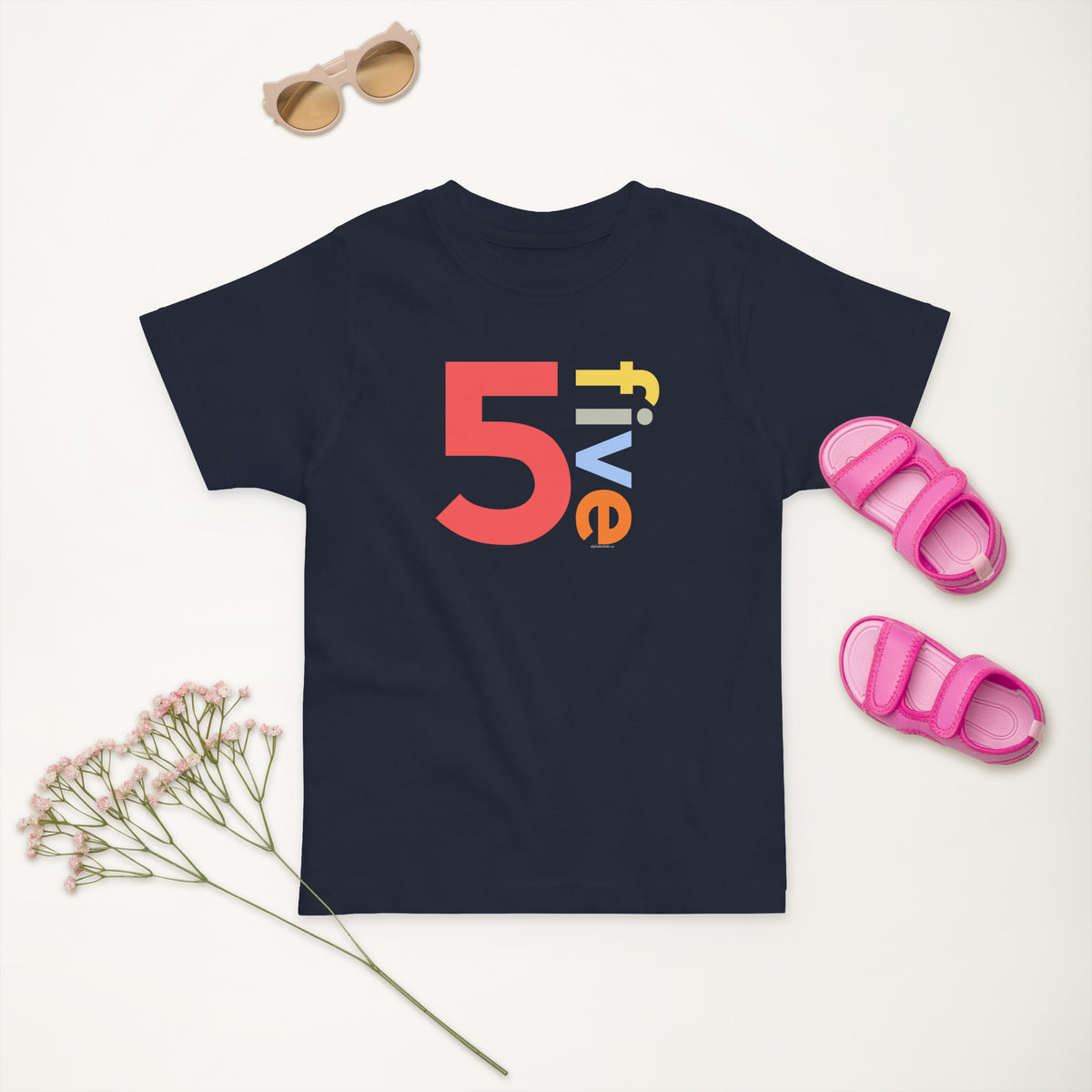 Boys 5th Birthday Shirt Five - Number
