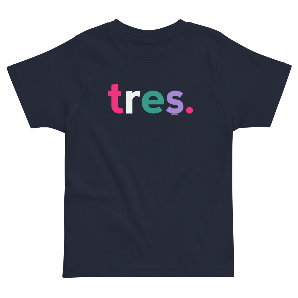 Girls 3rd Birthday Shirt Tres Spanish – Alternate