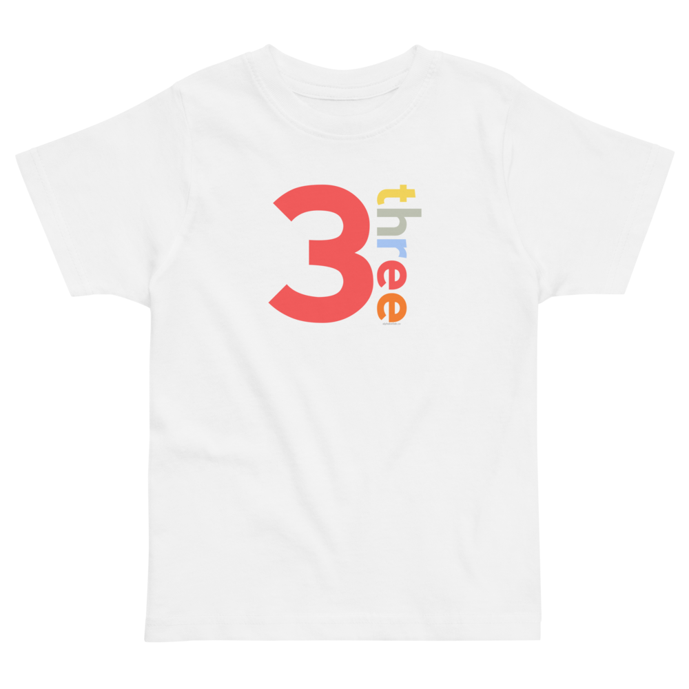Boys 3rd Birthday Shirt Three - Number
