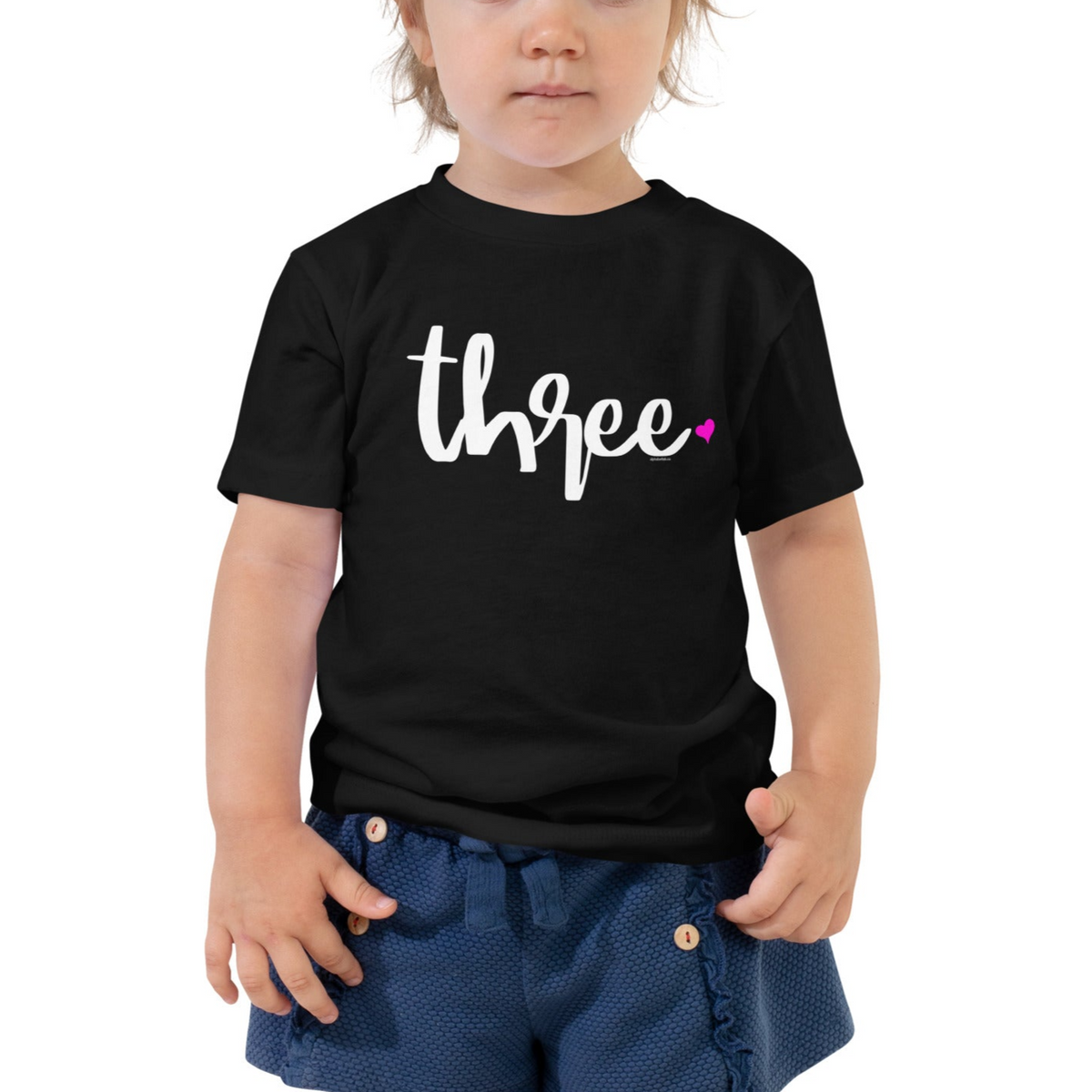 Girls 3rd Birthday Shirt Three - Script