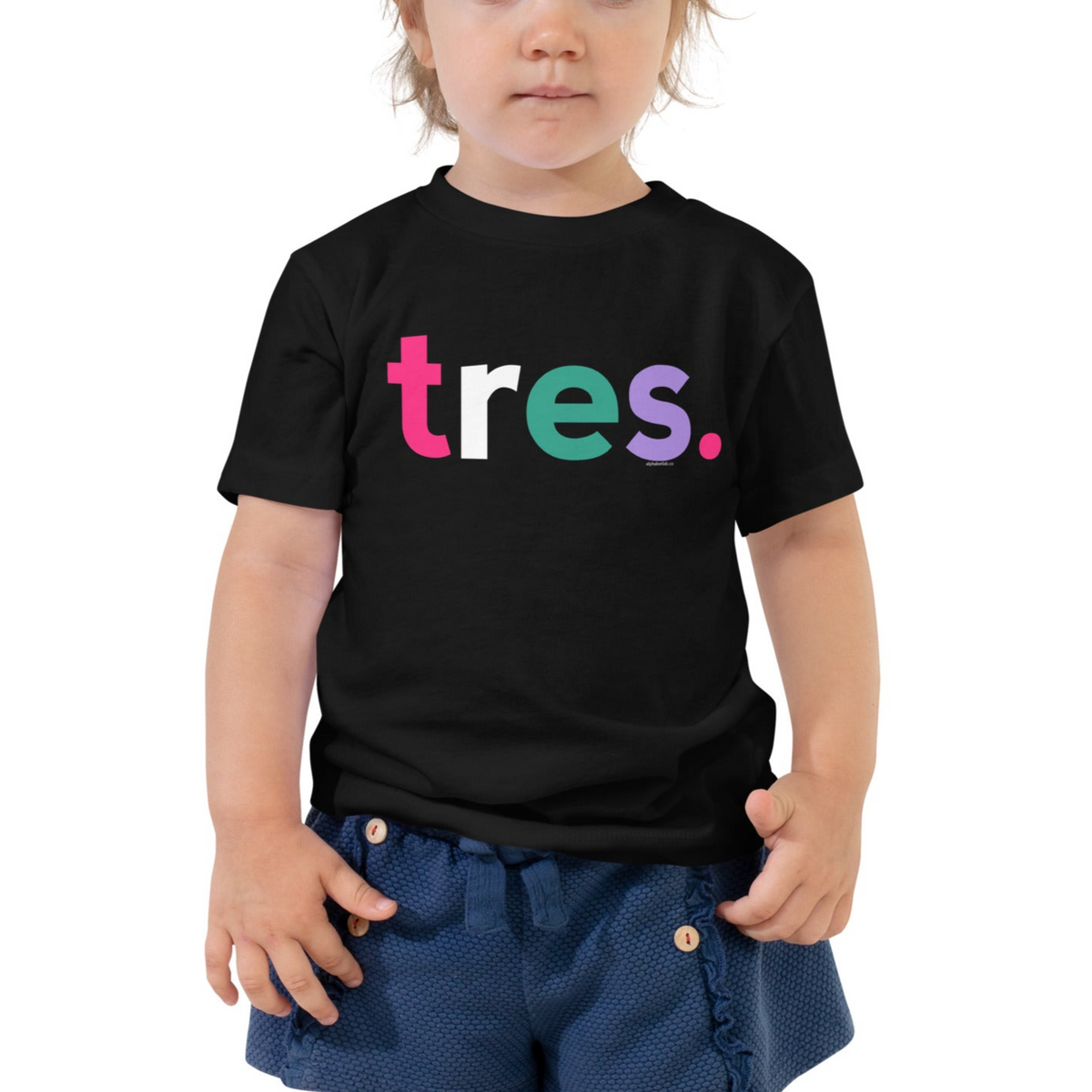 Girls 3rd Birthday Shirt Tres Spanish – Alternate
