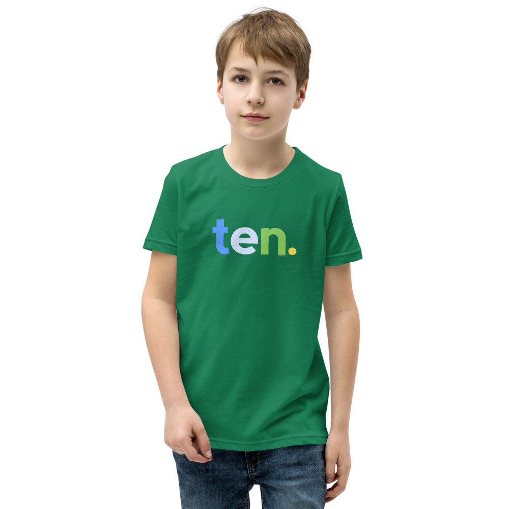 Boys 10th Birthday Shirt Ten - Alternative
