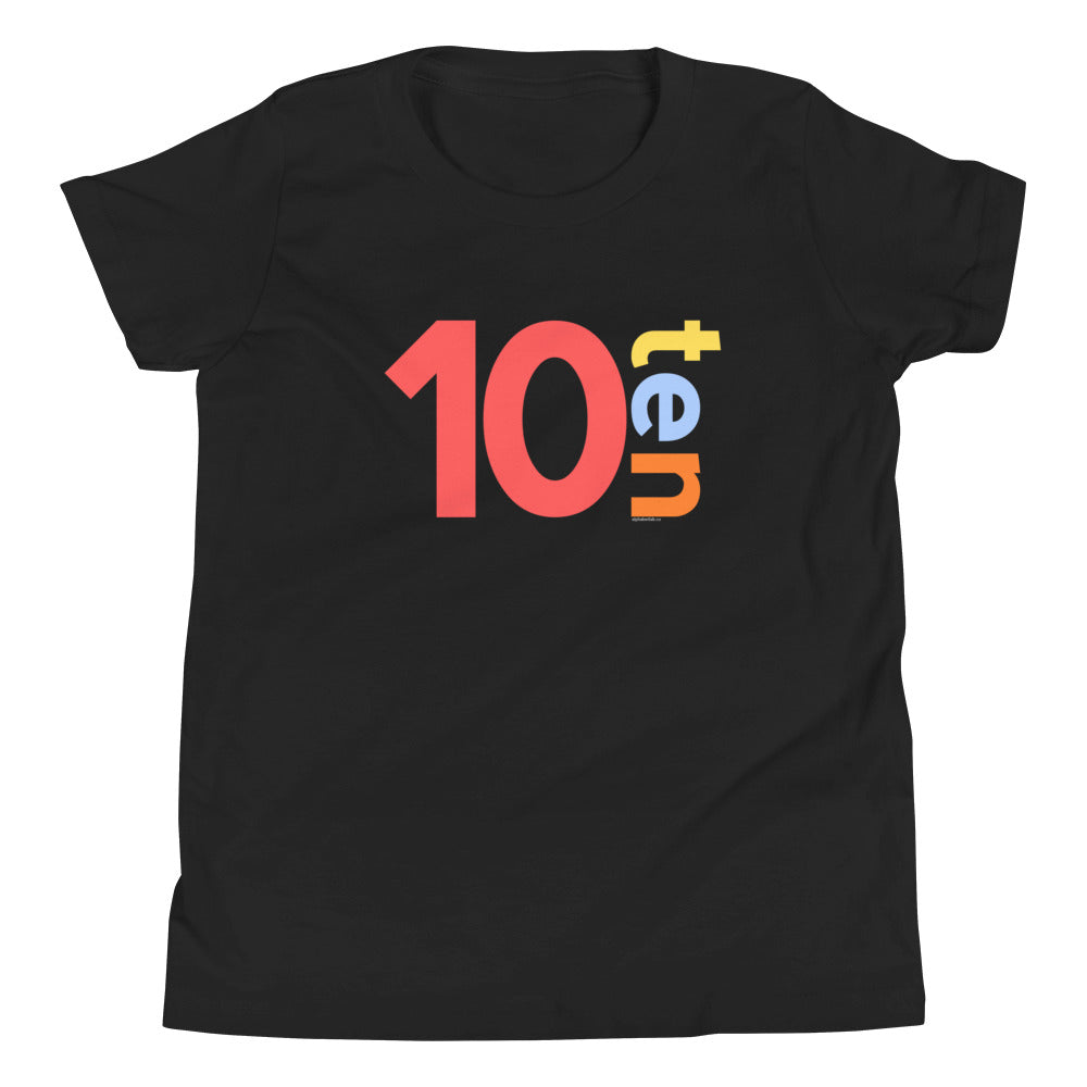Boys 10th Birthday Shirt Ten - Number
