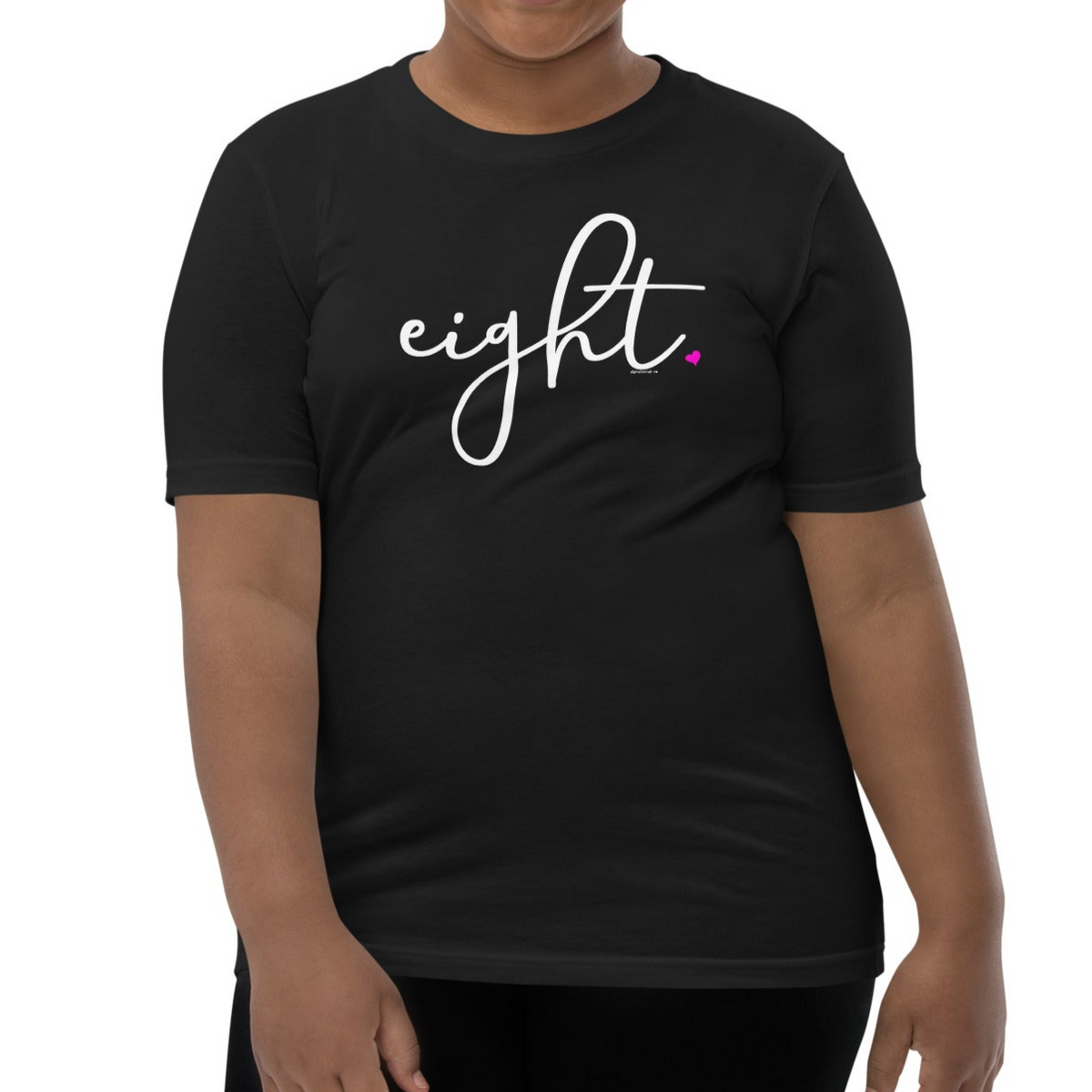 Girls 8th Birthday Shirt Eight - Fine Script
