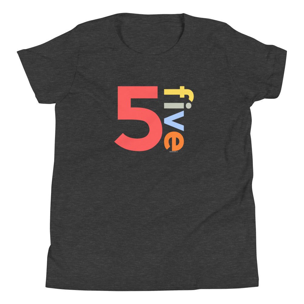 Boys 5th Birthday Shirt Five - Number