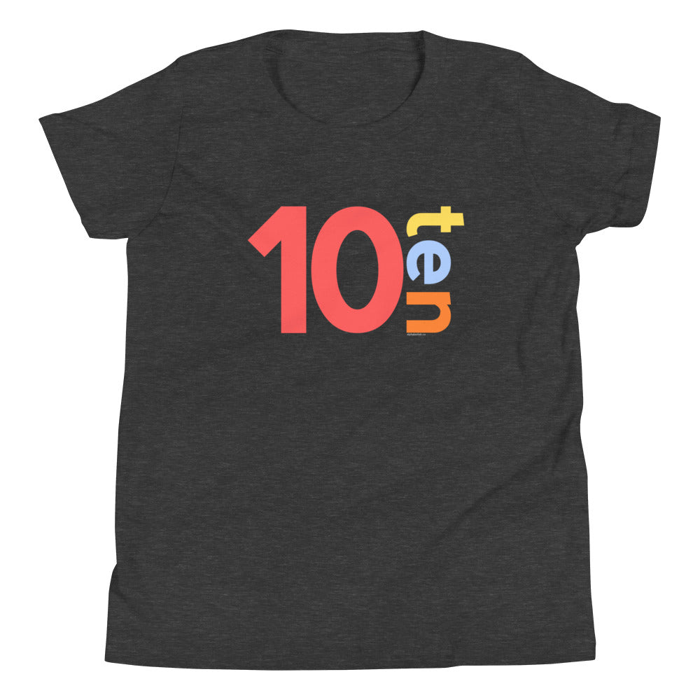 Boys 10th Birthday Shirt Ten - Number