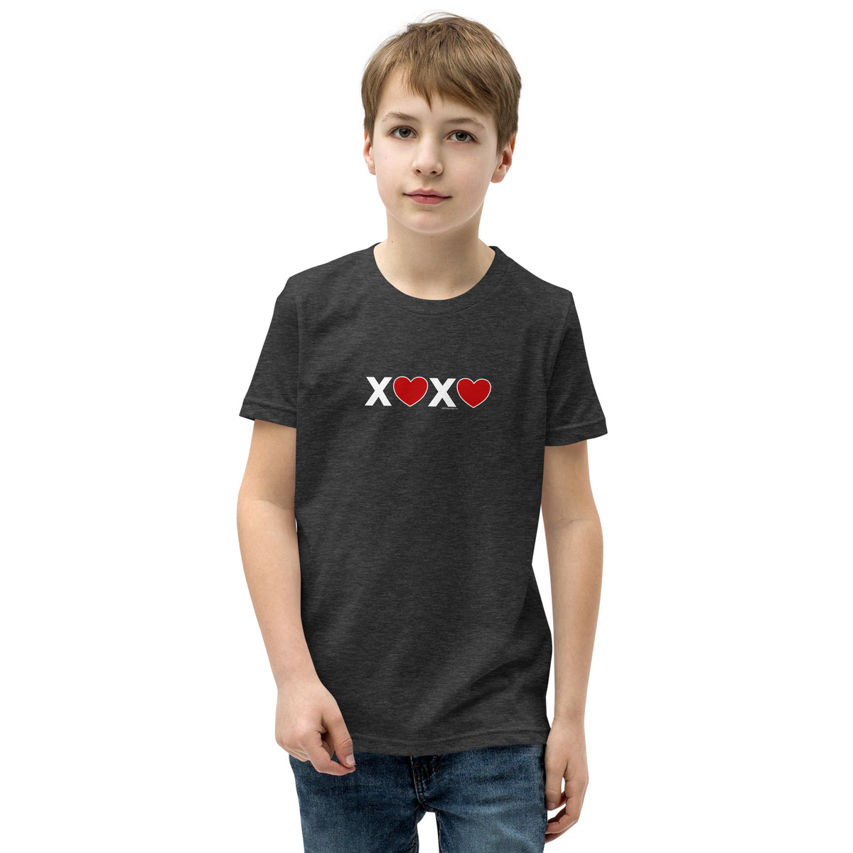 Hugs and Kisses Heart XOXO Kids Valentine’s Day T-Shirt