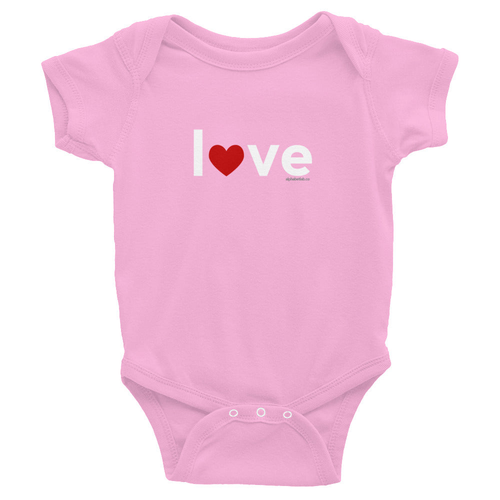 Love Heart Infant Valentine’s Day Bodysuit Shirt
