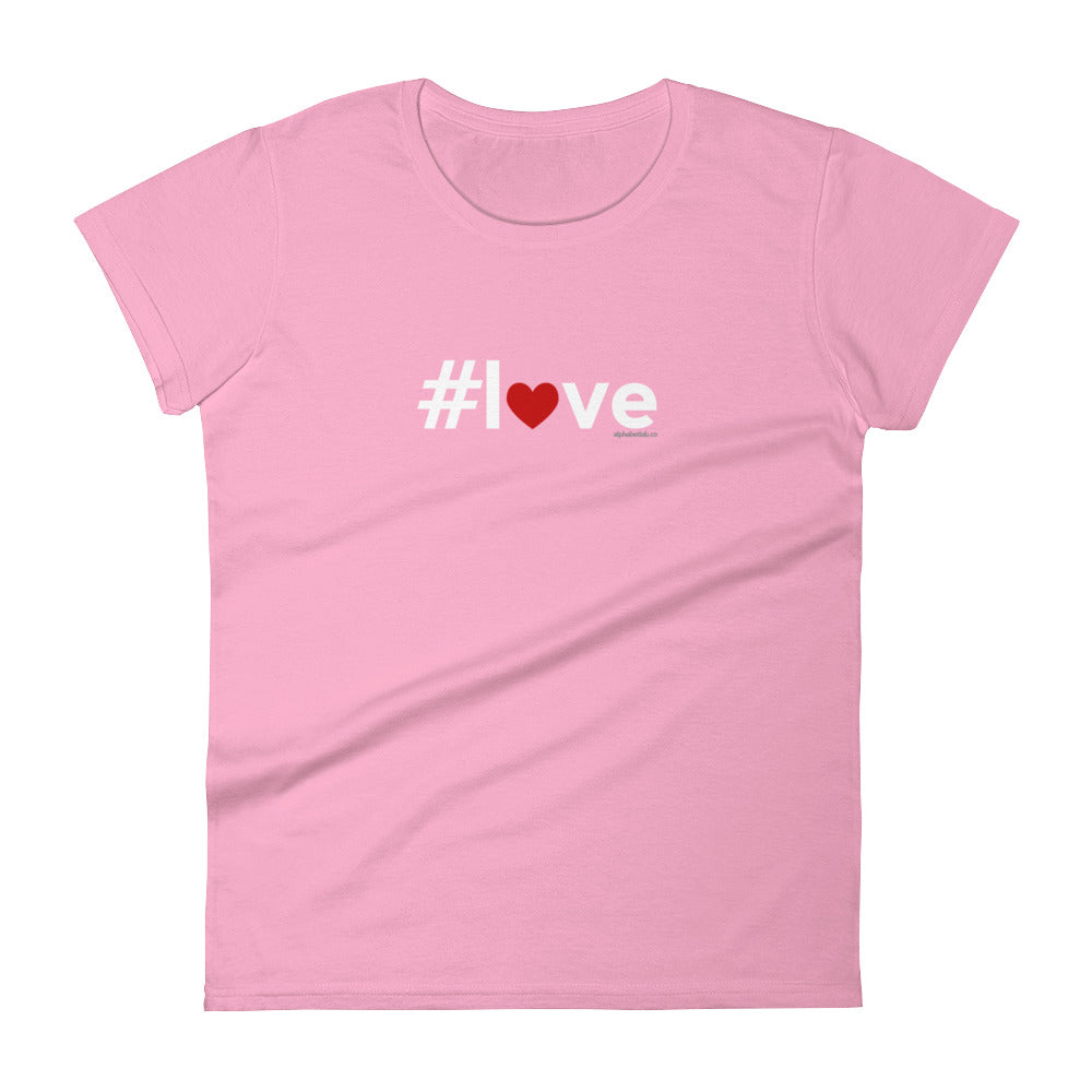 Hashtag Love Heart Womens Valentine’s Day T-Shirt