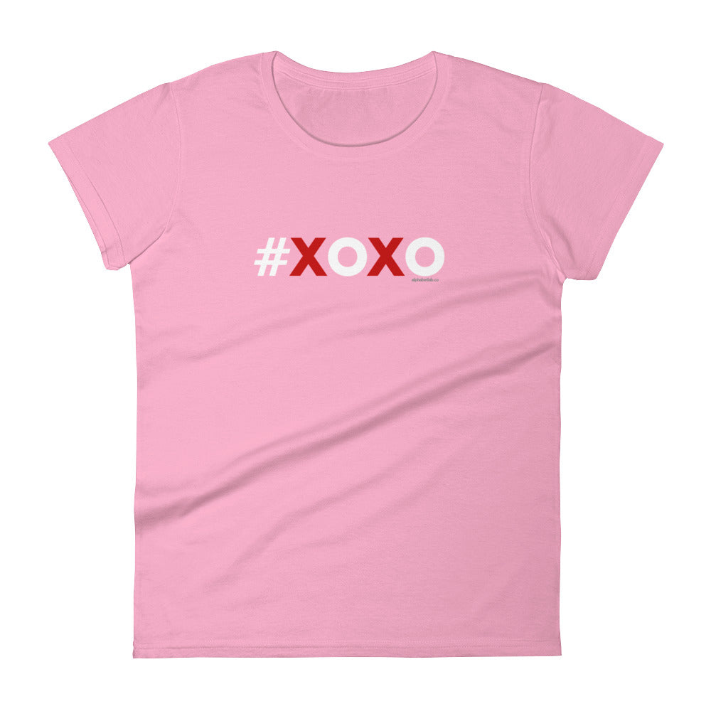 Hashtag XOXO Hugs and Kisses Womens Valentine’s Day T-Shirt