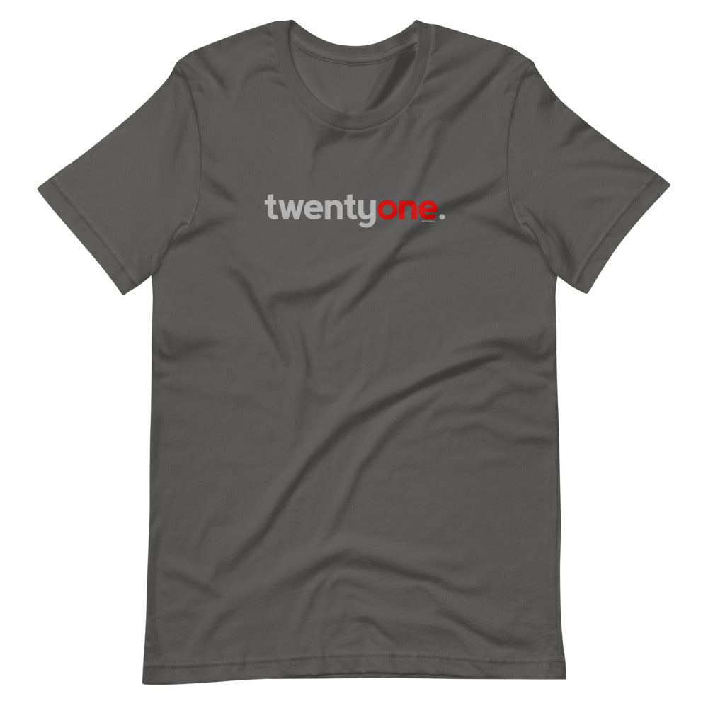 21st Birthday T-Shirt Twentyone - Original Red