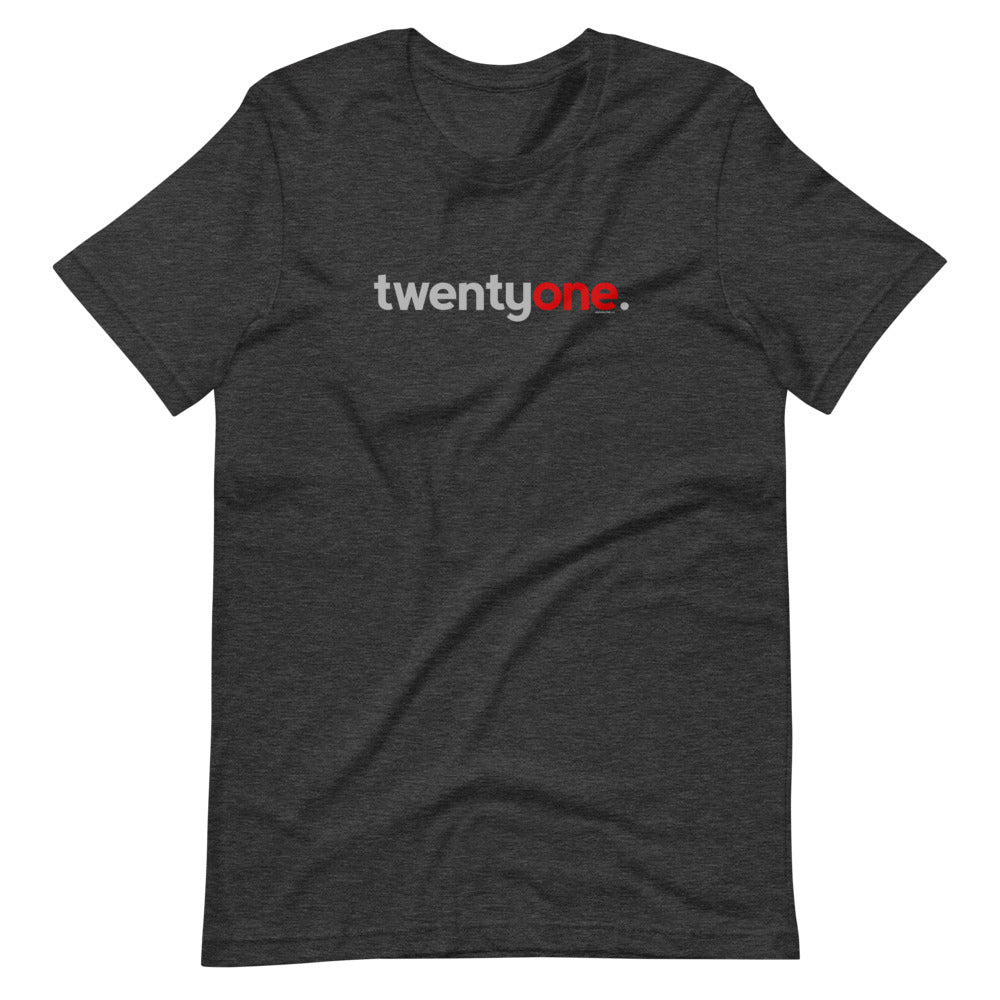 21st Birthday T-Shirt Twentyone - Original Red