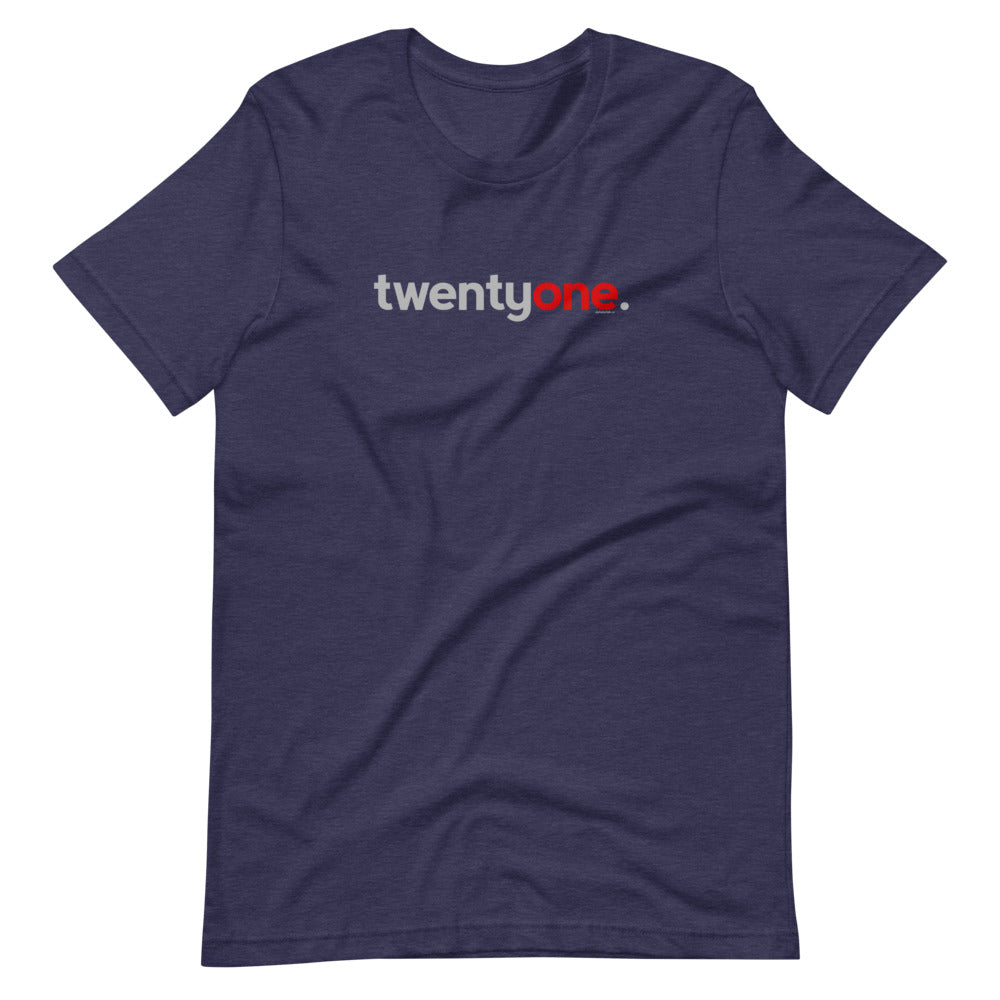 21st Birthday T-Shirt Twentyone - Original Red